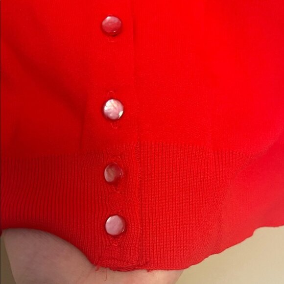 Vintage Red Button-Down Sweater - Picture 3 of 6